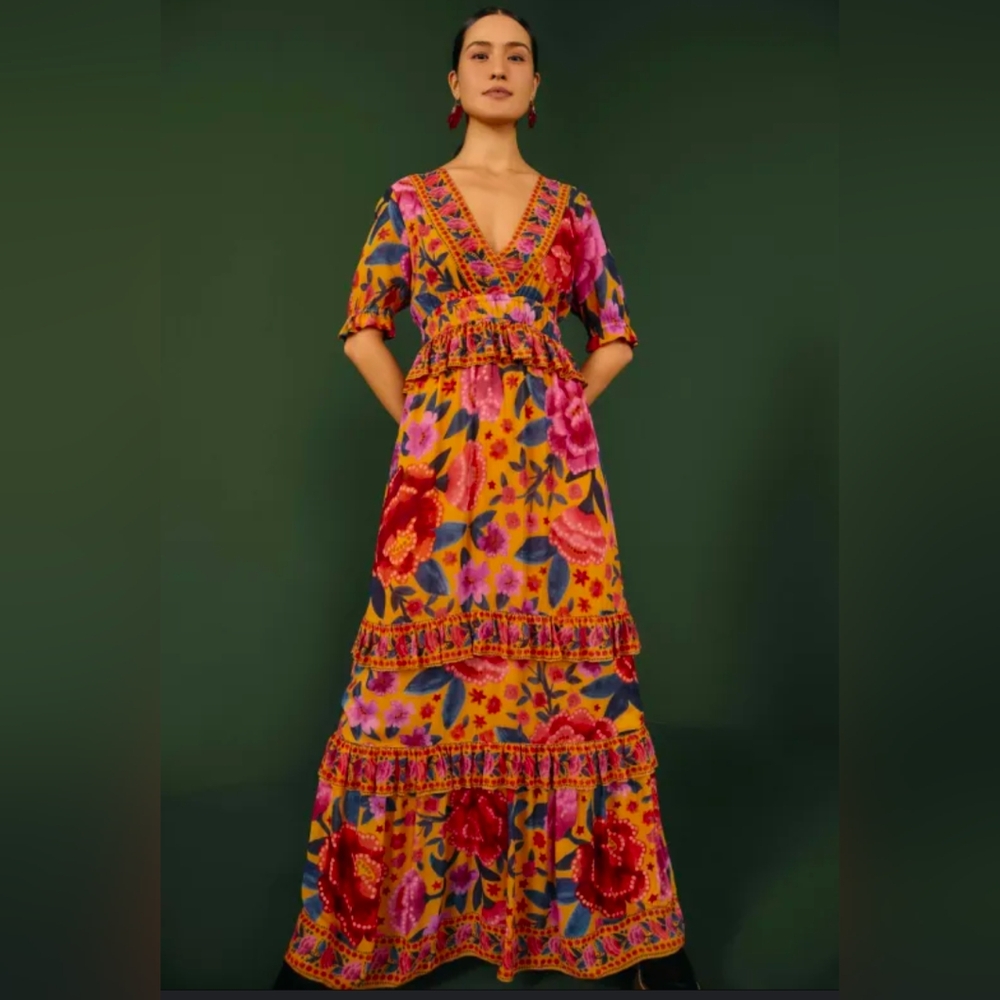 NWT Floral Dream Tiered FARM RIO dress